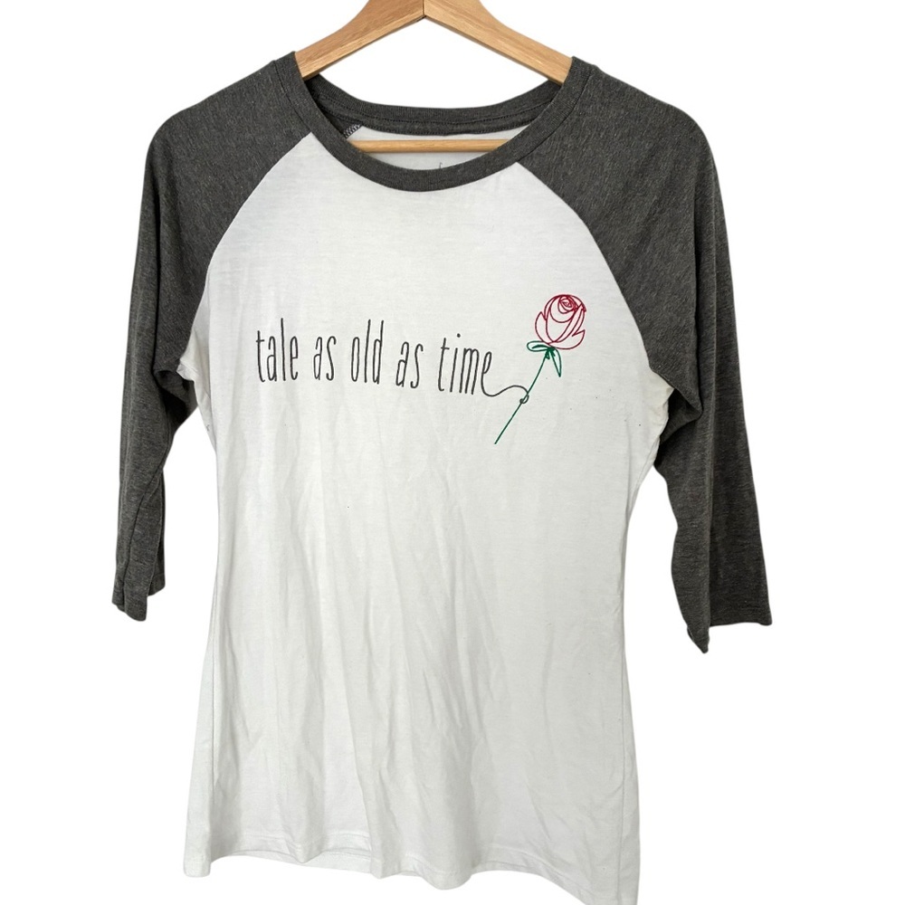 DISNEY Beauty and the Beast raglan tee small